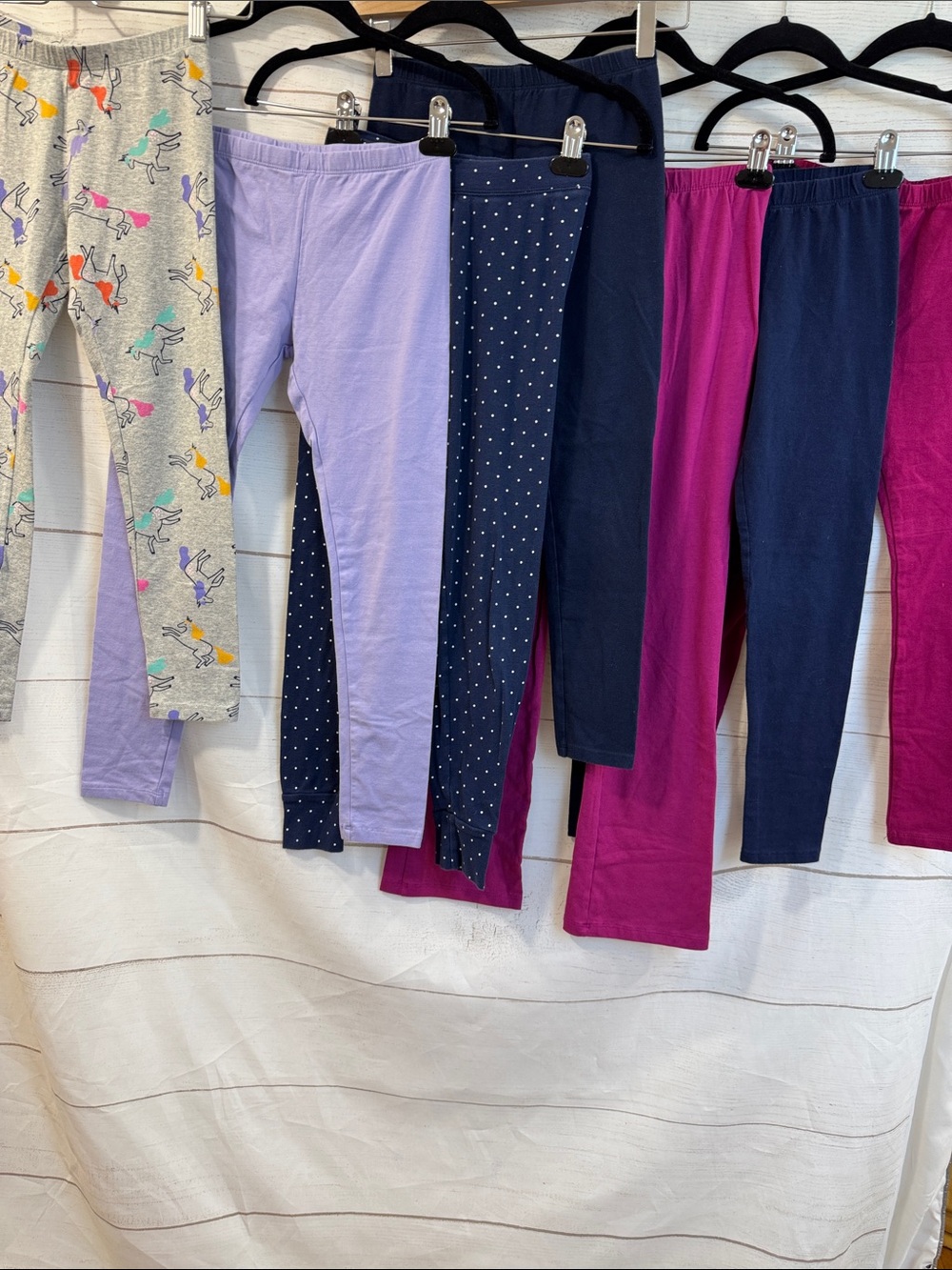 Bundle of 7 Girls Kids' Cotton Stretch Leggings Cat & Jack size 10/12